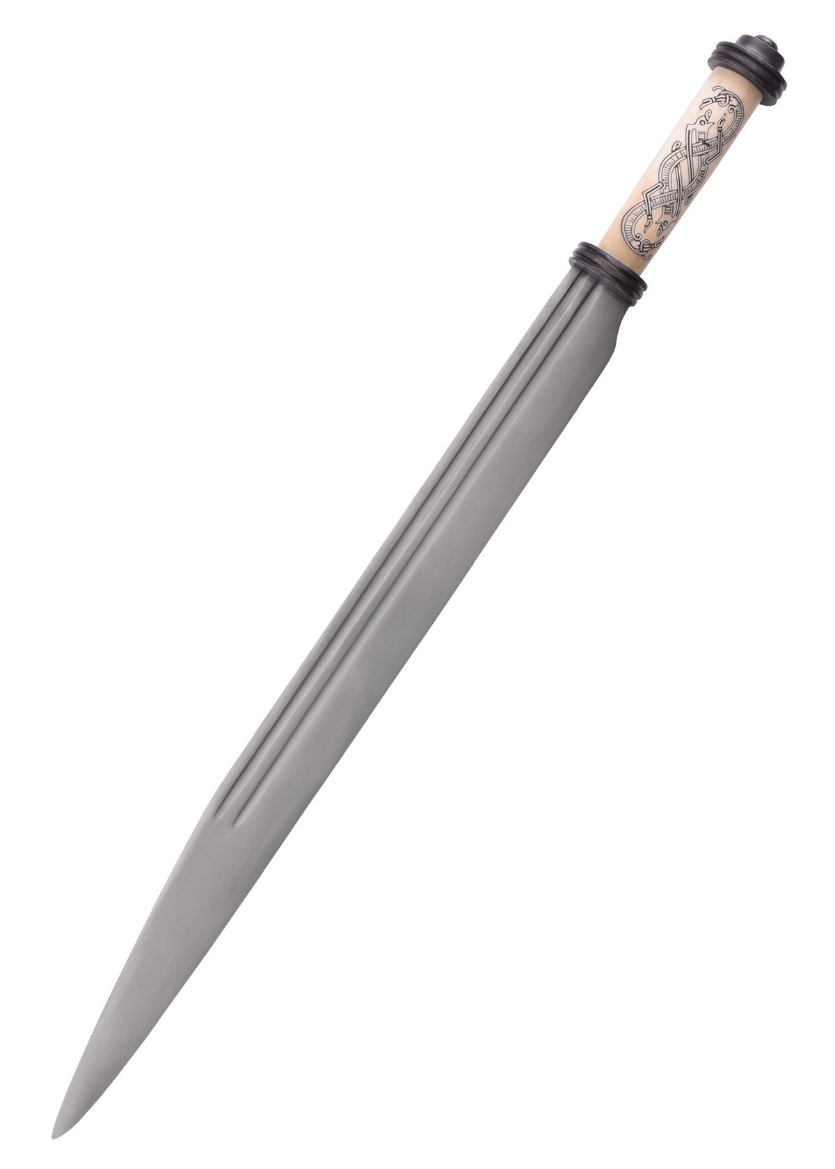 10th century Viking scramasax Jellinge style, semi-sharp
