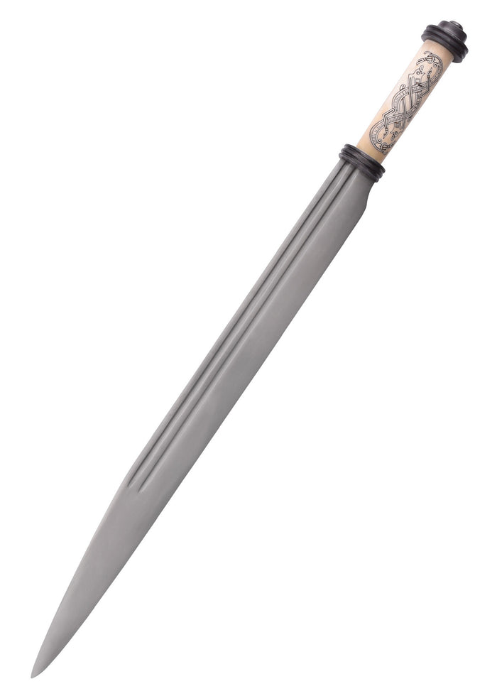 10th century Viking scramasax Jellinge style, semi-sharp