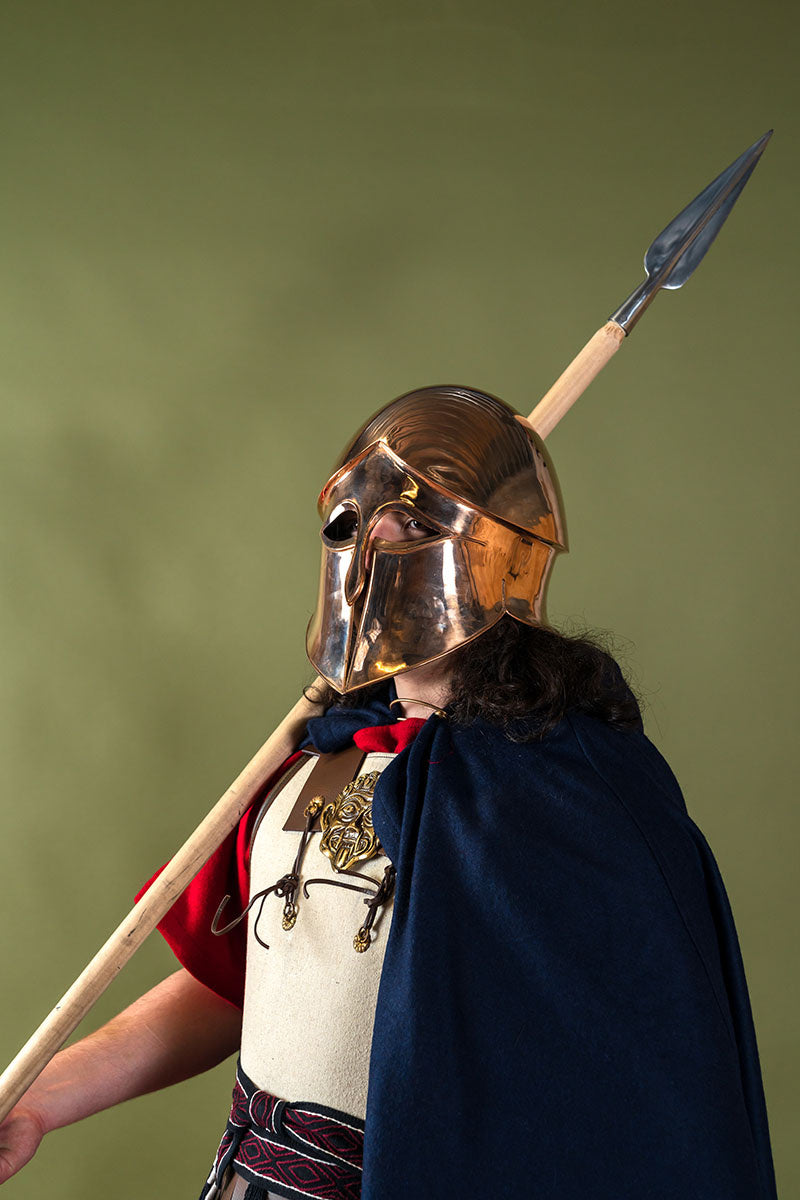 Punta de lanza y contera Griega dory, semi-afilada