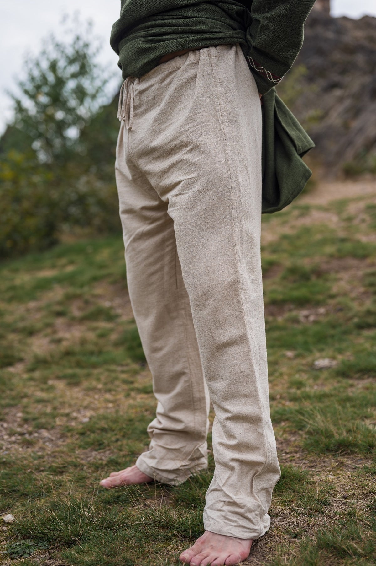 Linen Viking trousers, natural
