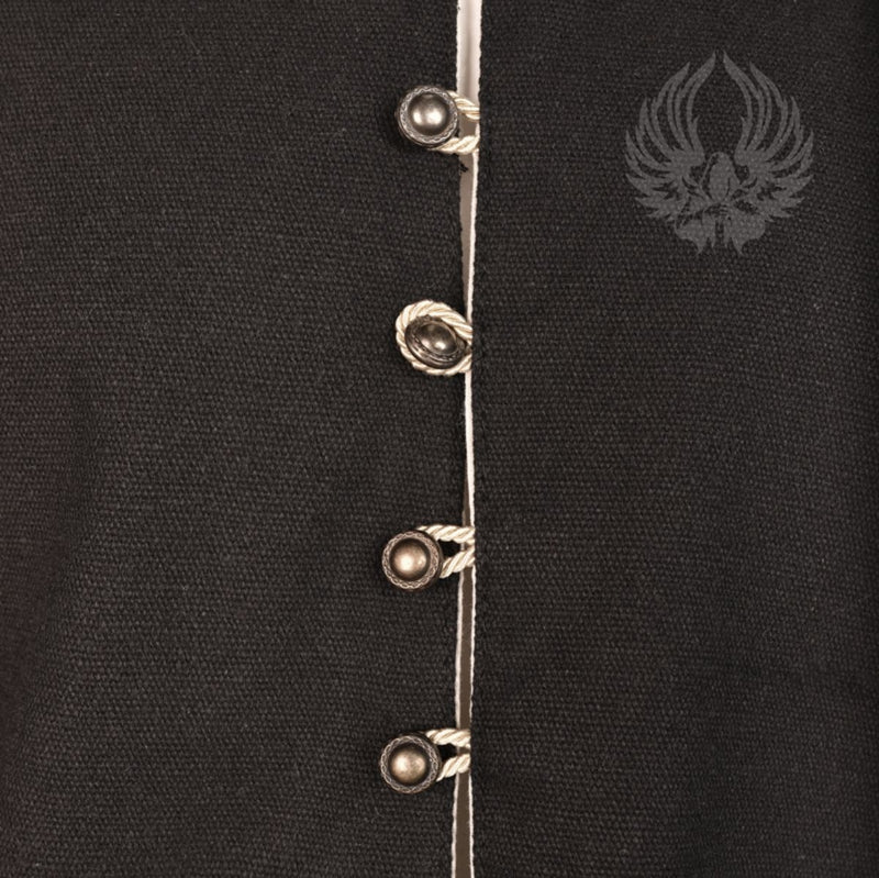 Cotehardie Rafael, nera, misto lana