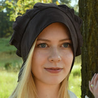 Pleated Baroque Coif Amsterdam, black
