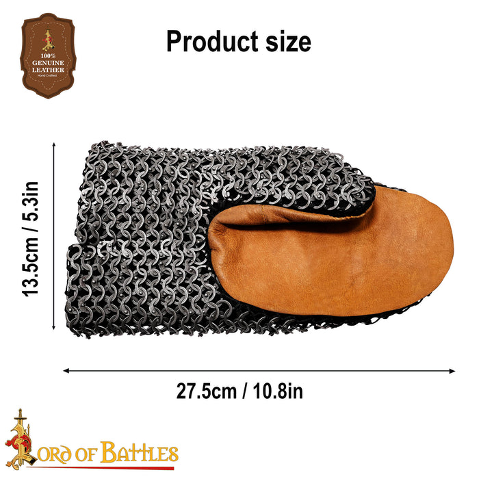 Chainmail mittens, muffs, flat rings, round rivets