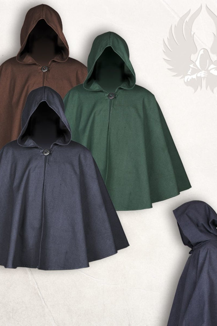 Medieval cape Kim, olive green