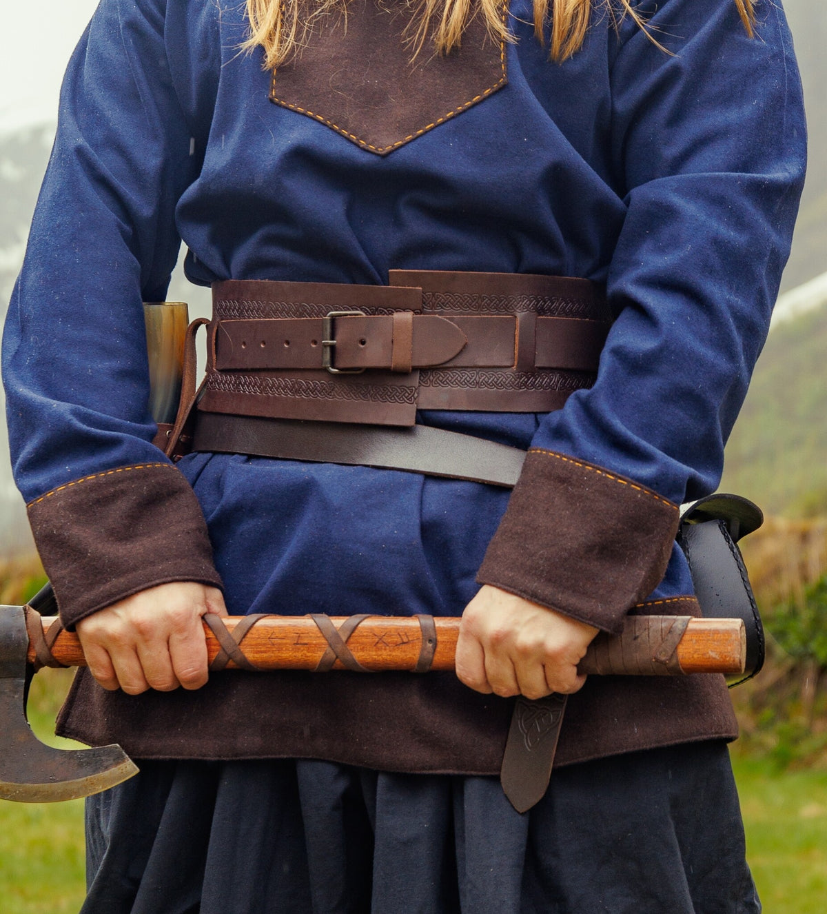 Viking belt Sigrid, dark brown