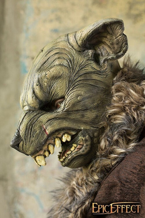 LARP Nager Maske, braun