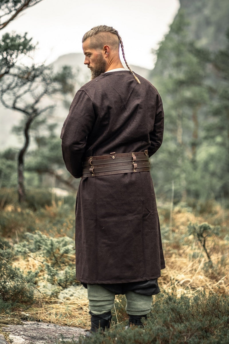 Kaftan Gustav, brun, uldblanding