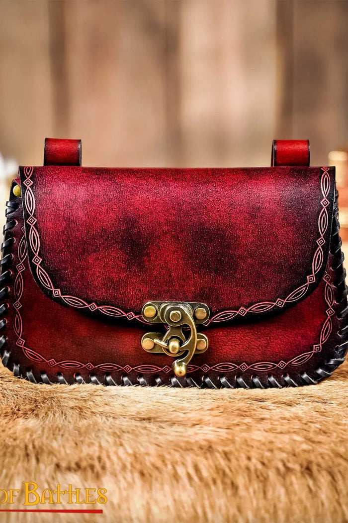 Sorcerer leather bag, red