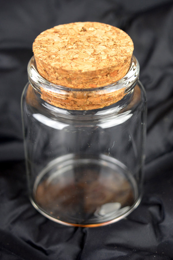 Round glass jar