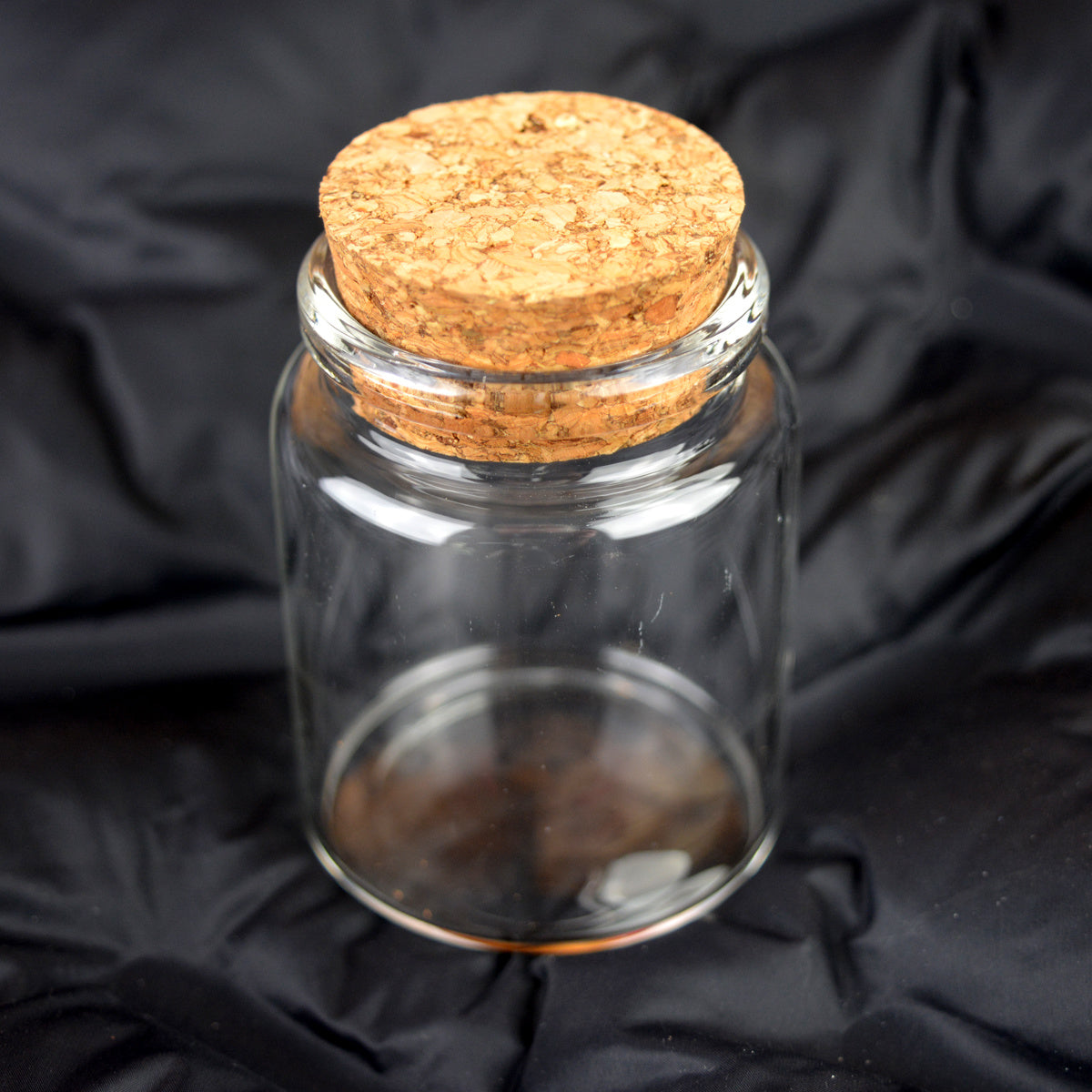 Round glass jar
