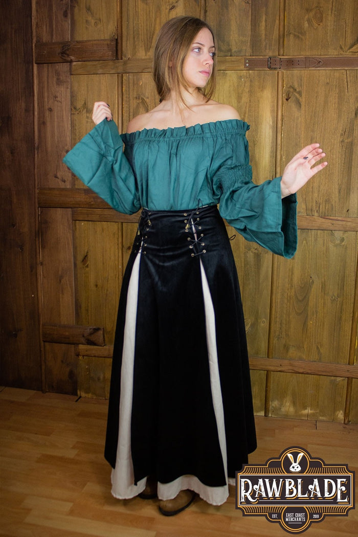 Isabela Deluxe Double Skirt - Black
