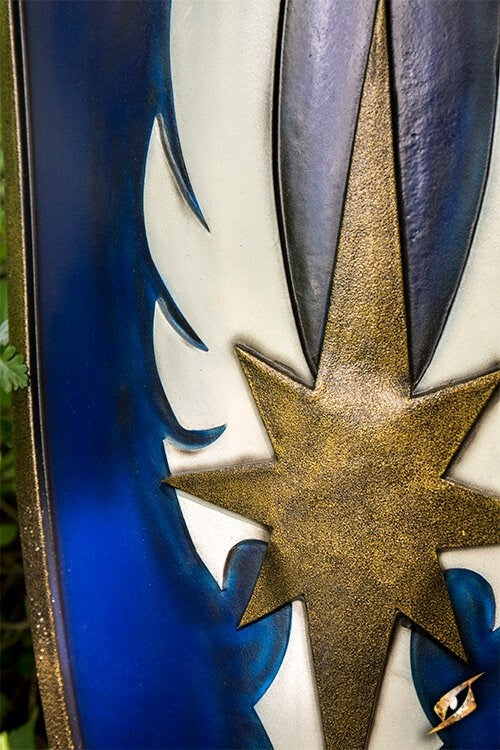 LARP blue elven shield, 120 x 55 cm