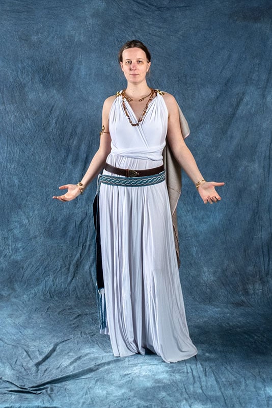 Gudindekjole Afrodite, hvid