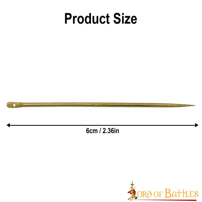 Brass needles, set of 6 pieces