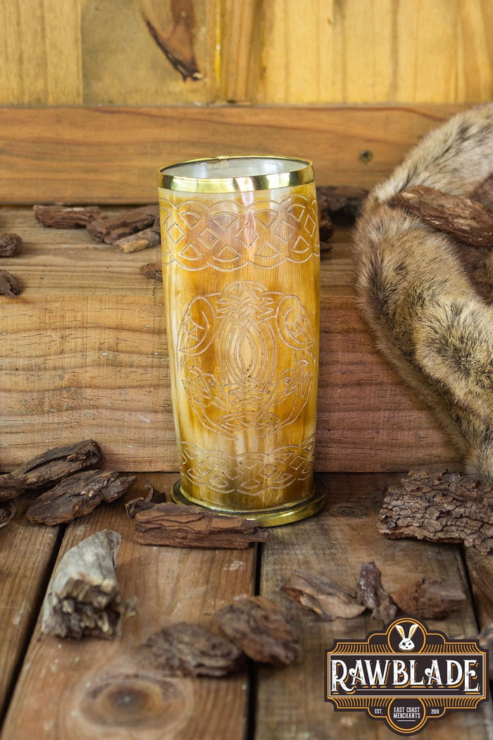 Horn Mug Celtic Birds, 300-500 ml