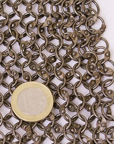 1 kg round chainmail rings - round rivets, 8 mm