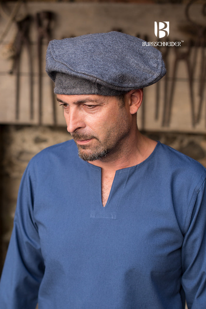 Beret Harald, grey, wool blend