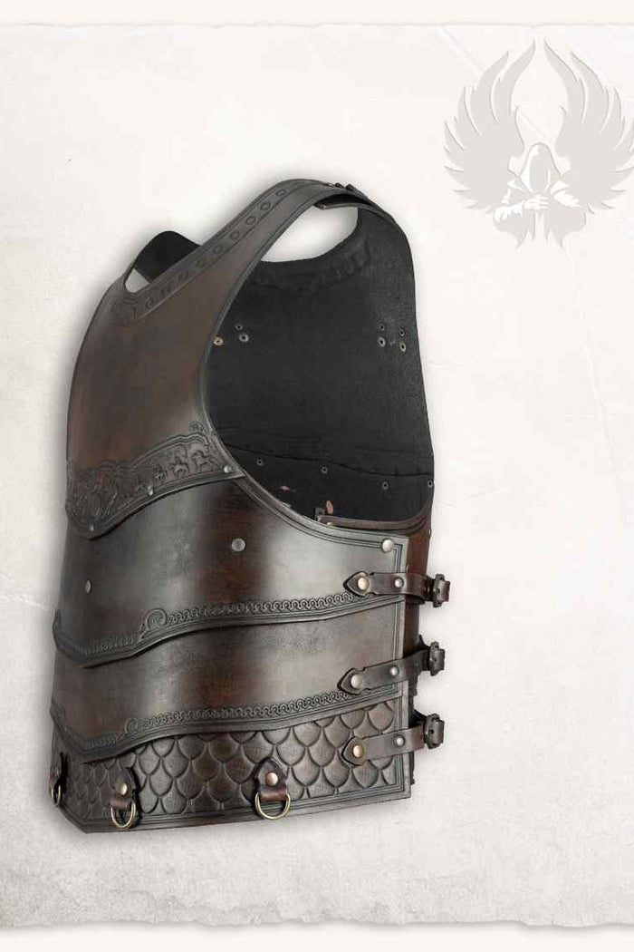 Leather cuirass Gawain, brown