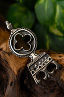 Gotische riemeinde 3 cm, verzilverd