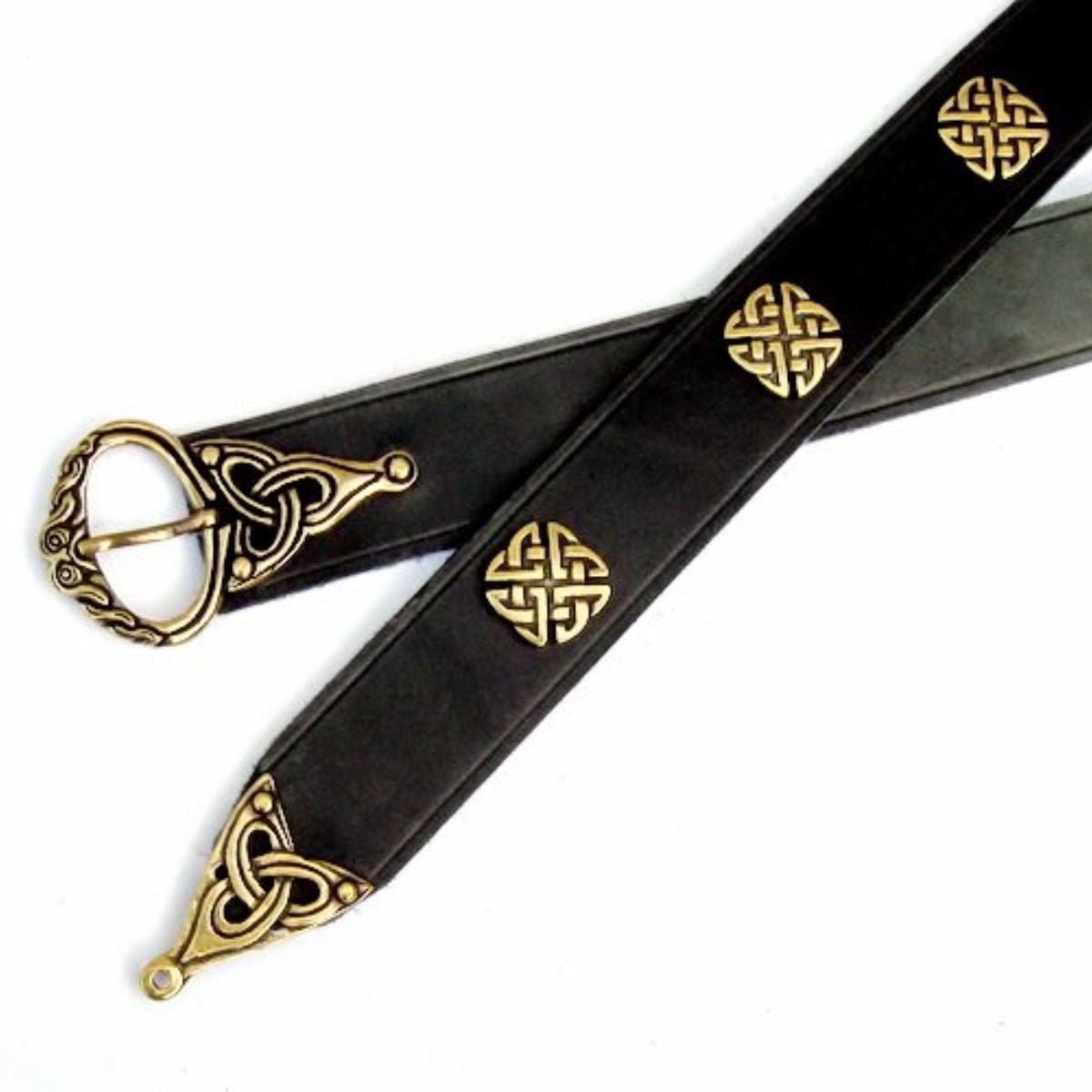 Belt Borre style deluxe, black, 165 cm