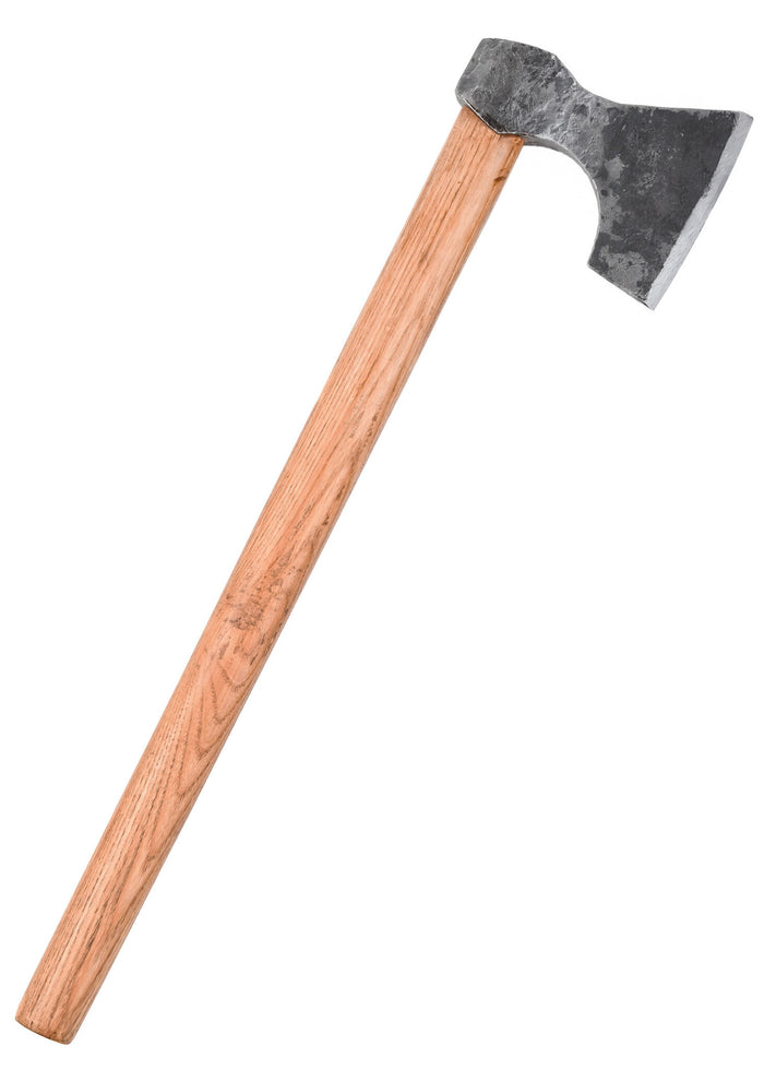 Viking axe, hand-forged steel, type D, semi-sharp