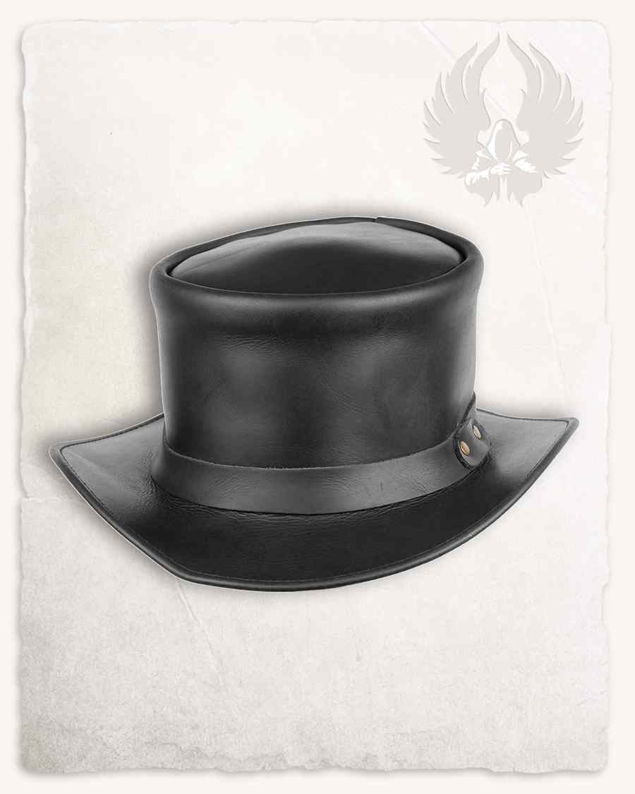 Patrick leather hat, black