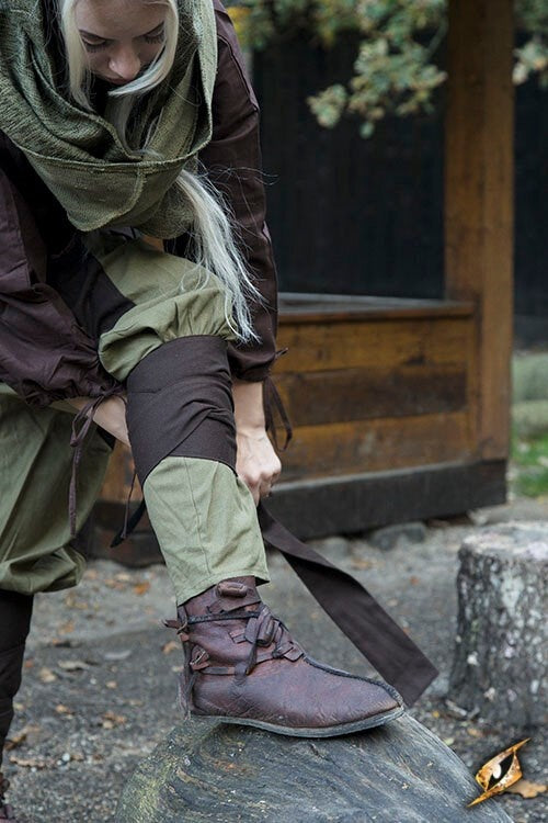 Renässansbyxor Raphael, brun grön