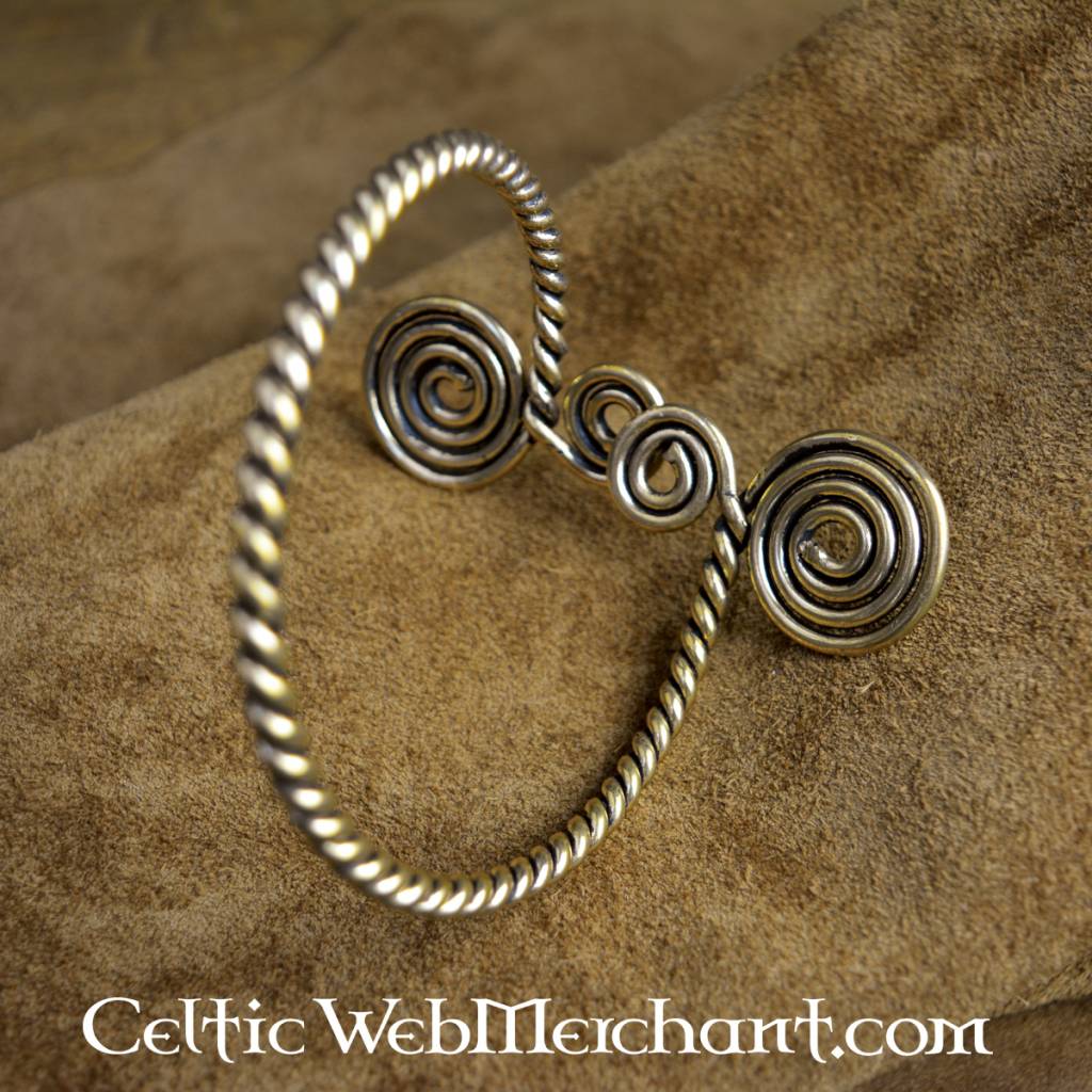 Celtic upper bracelet with spirals, bronze