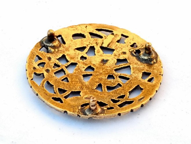 Viking belt fitting Pitney, brass