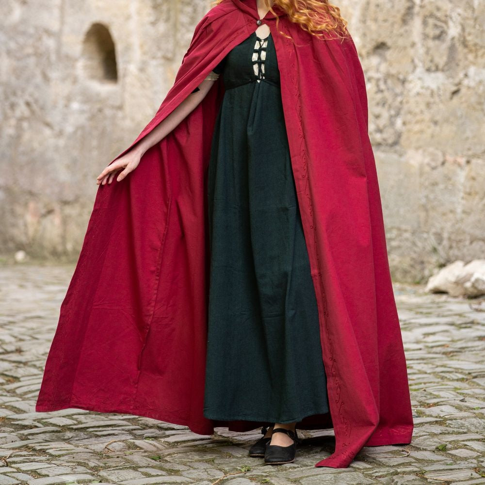 Medieval cloak Erna, red