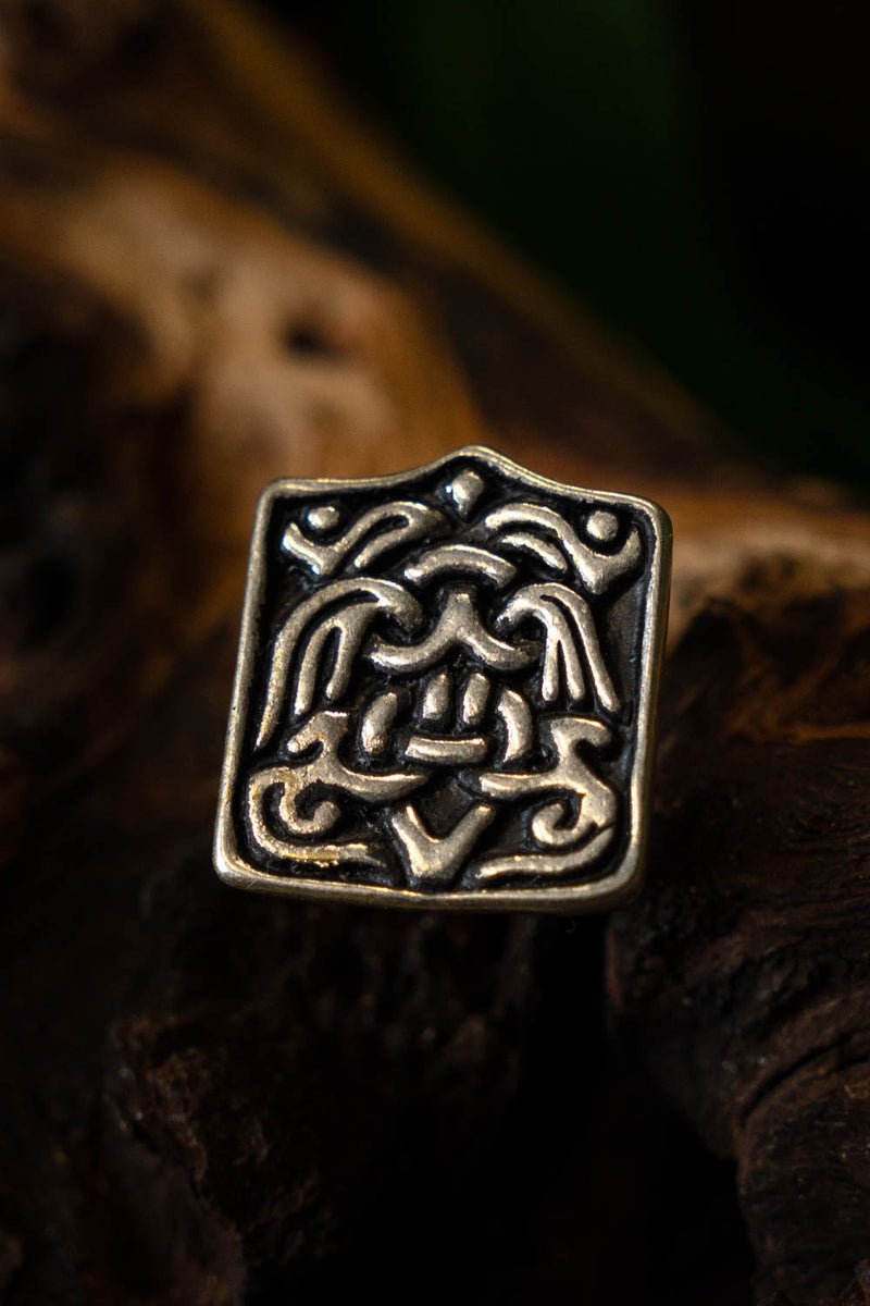 Arabic Viking belt fitting Birka, silvered