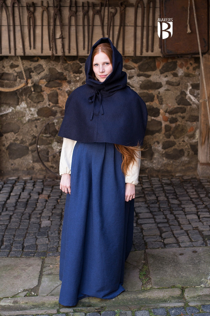 Chaperon Curt, wool mix, blue