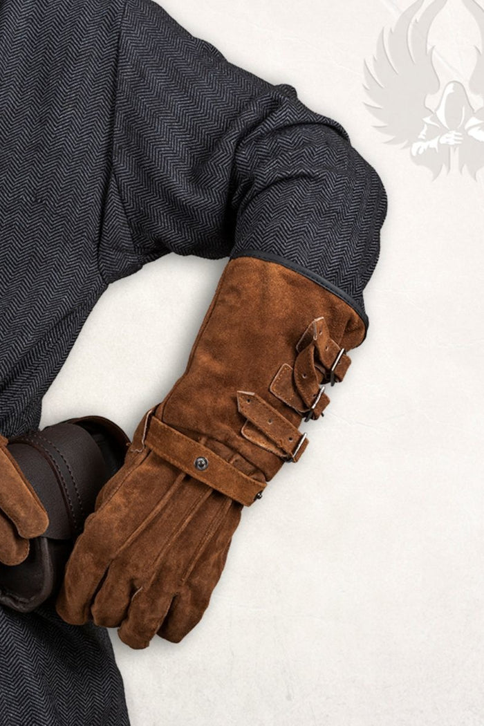 Leather gloves Kandor, light brown