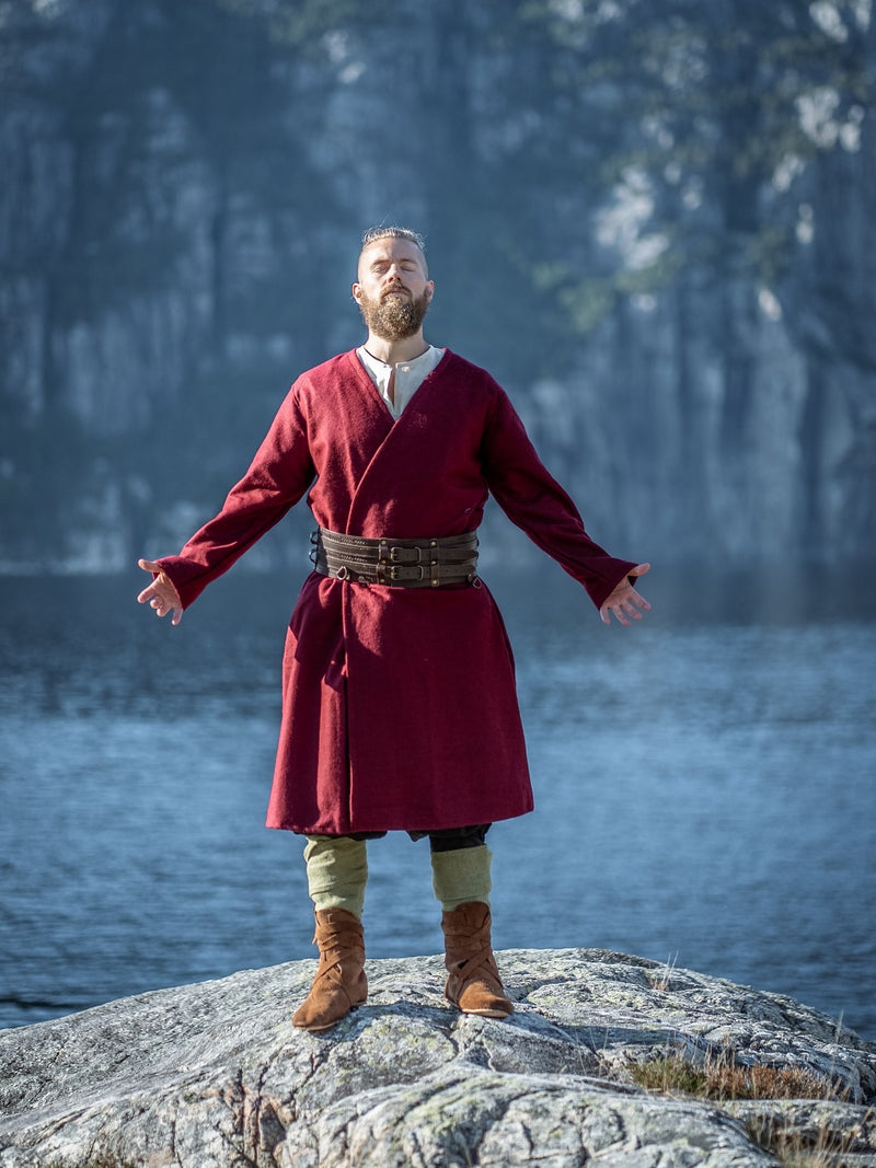 Caftan Gustav, rouge, mélange de laine