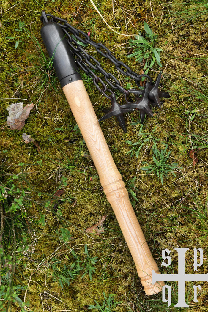 Medieval flail with three stars