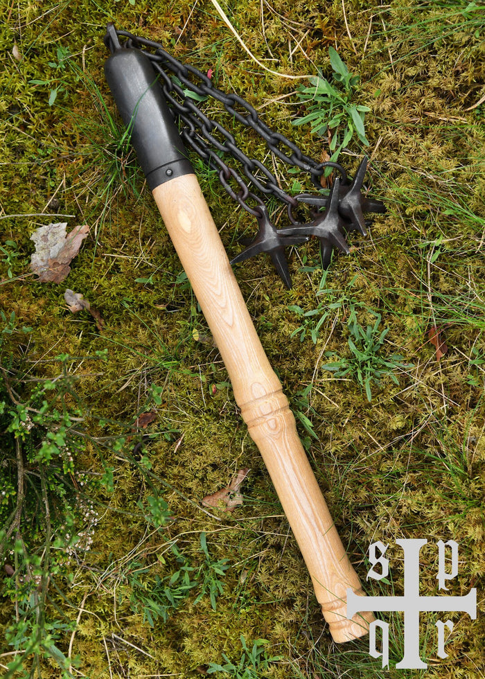 Medieval flail with three stars