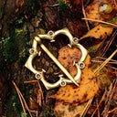 Large Gothic brooch, silvered bronze