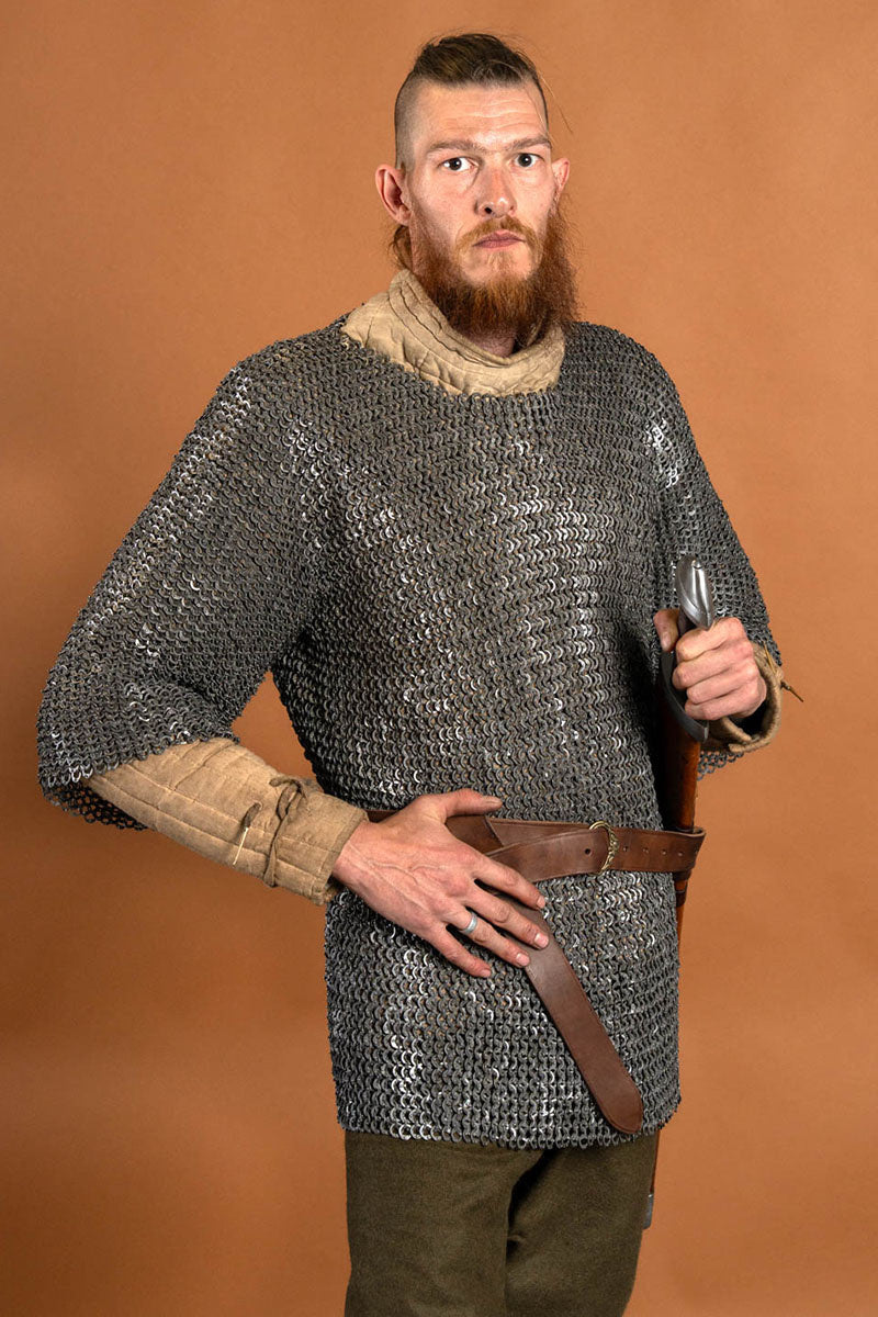 Haubergeon, gemischt, flache Ringe, runde Nieten, 8 mm