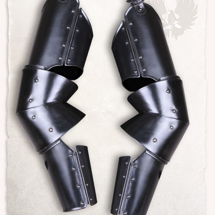Vambraces Markward, arm armour, blackened, 1.2 mm