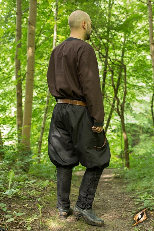 Viking trousers Rollo, black