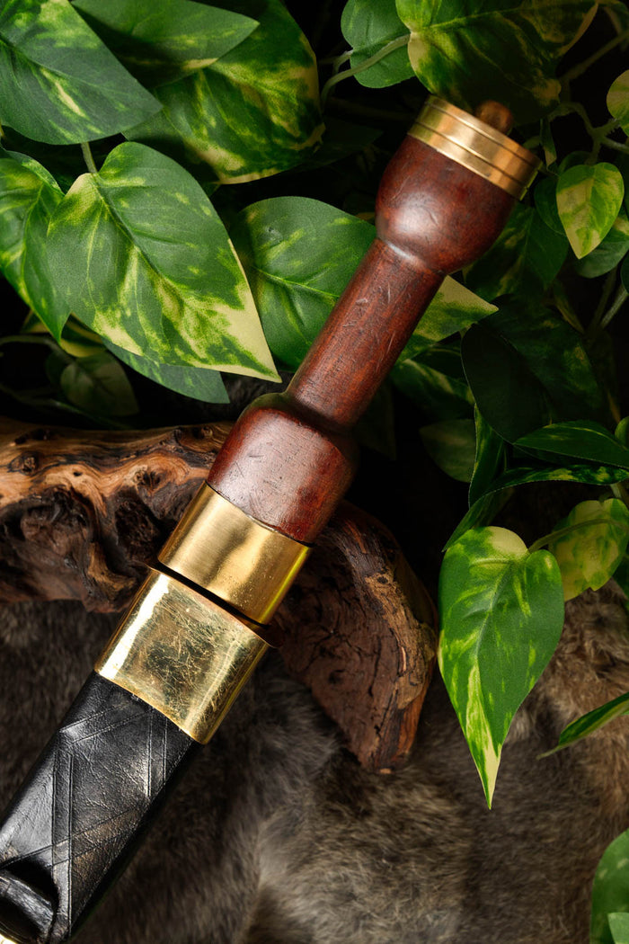 Sgian achlais with knife and fork, semi-sharp