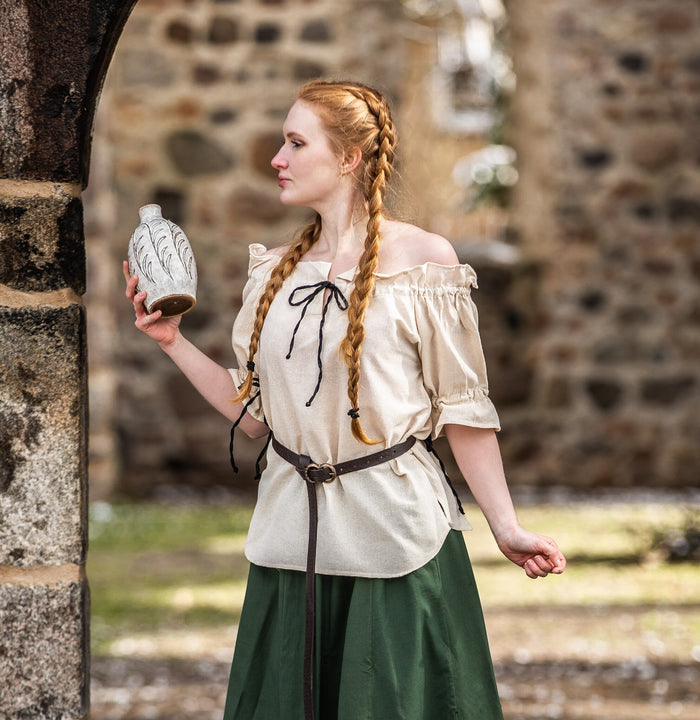 Medieval skirt Konstanze, green