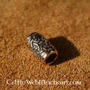 Beard bead with Celtic knot, bronze