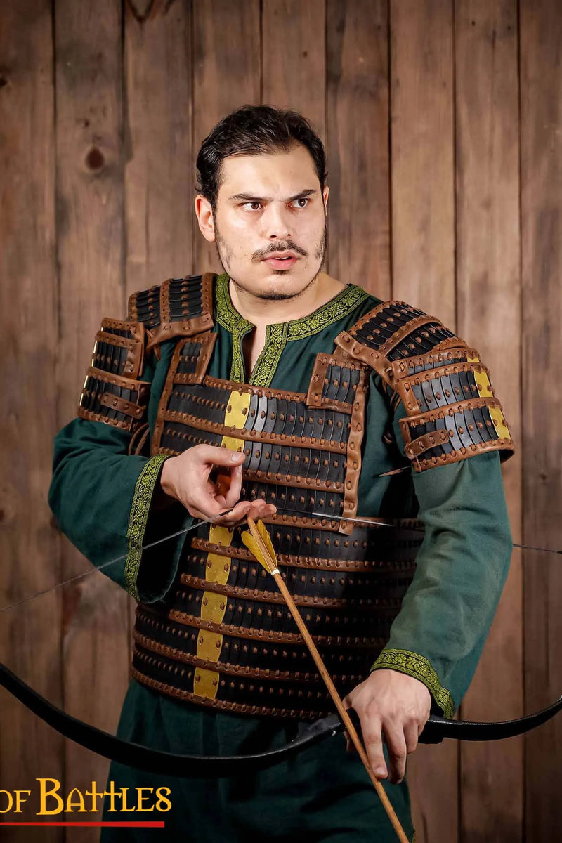 Armadura lamelar vikinga Visby, bronceada