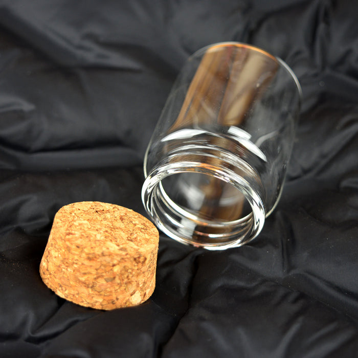 Round glass jar
