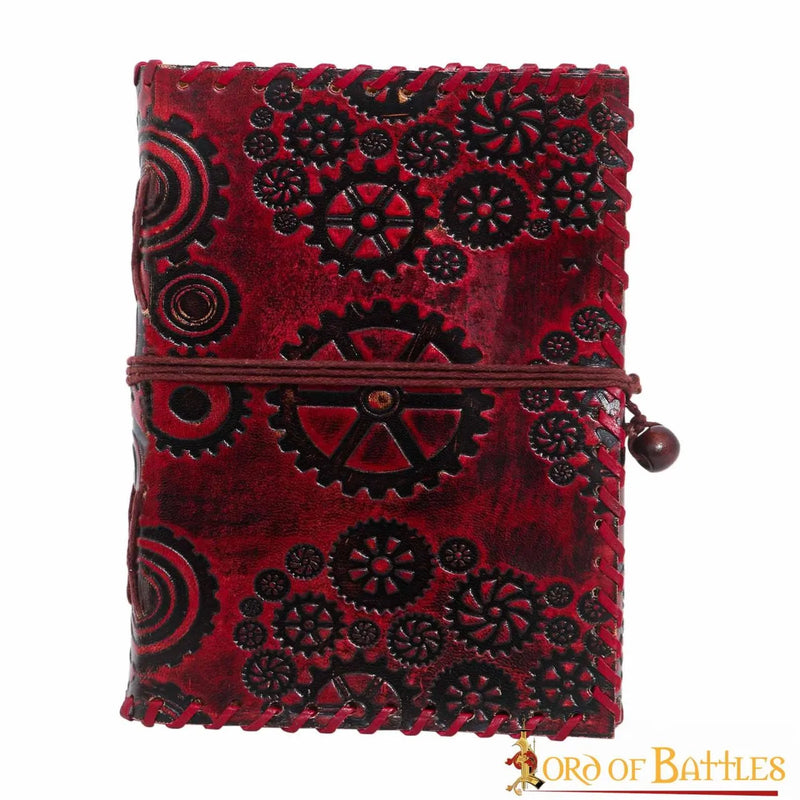 Libro in pelle steampunk, pagine anticate