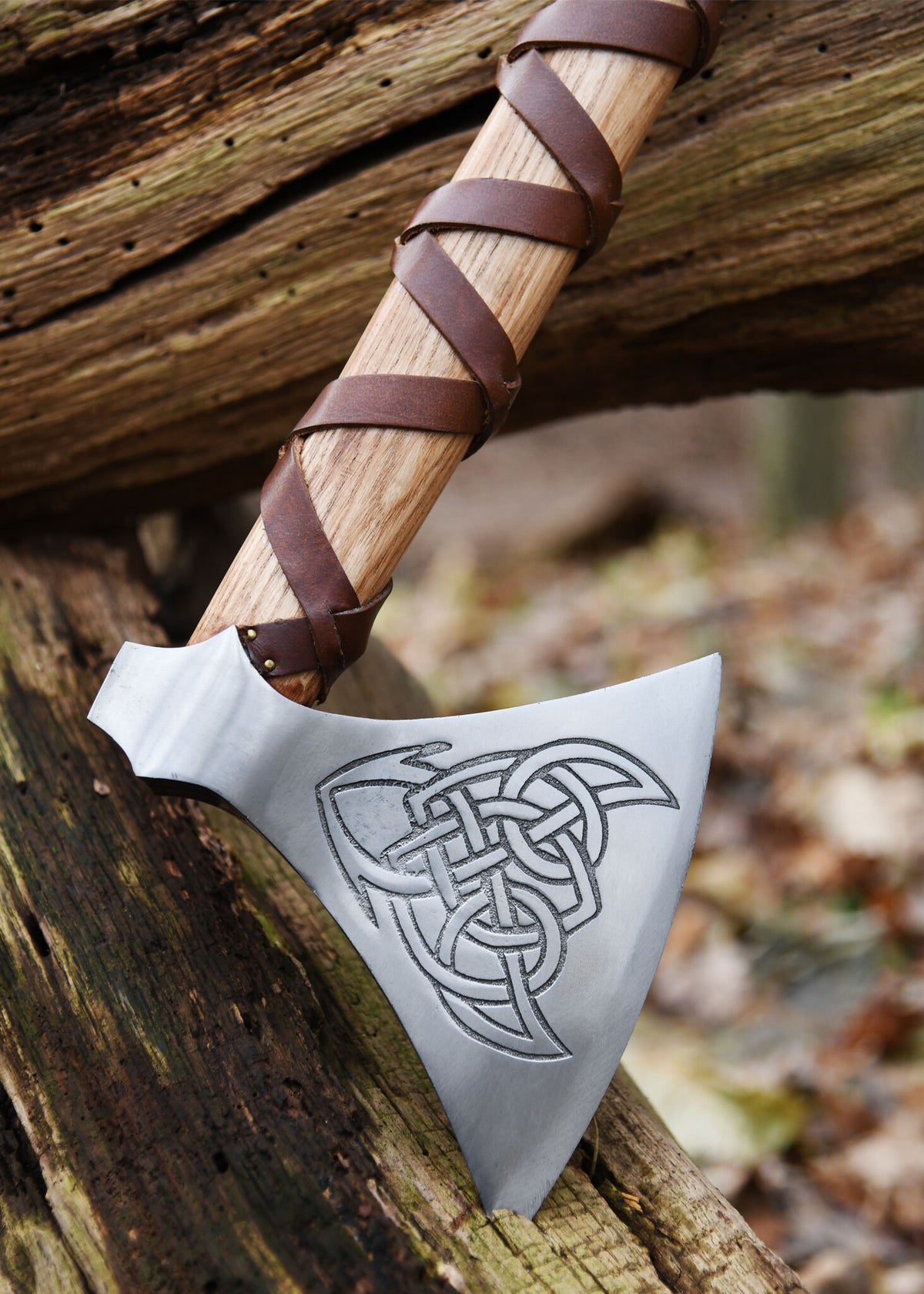 Viking axe, type M, engraved, semi-sharp