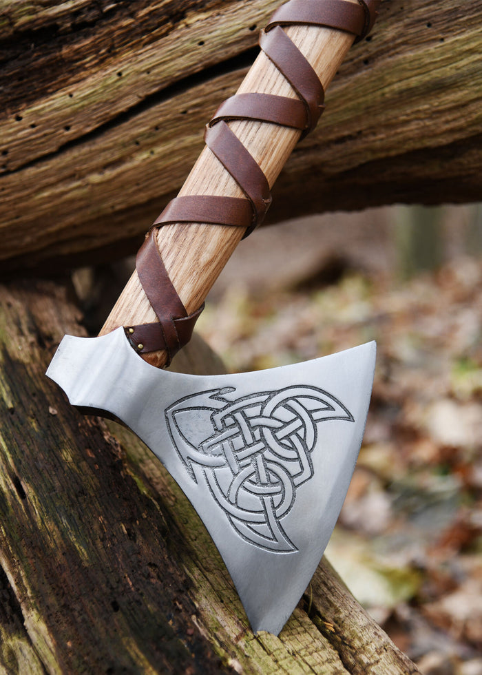 Viking axe, type M, engraved, semi-sharp