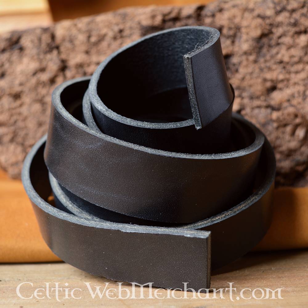 Leather belt 15 mm / 190 cm, brown
