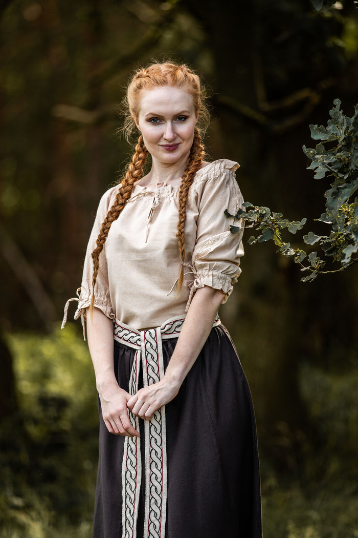Baroque blouse Rosamund, natural